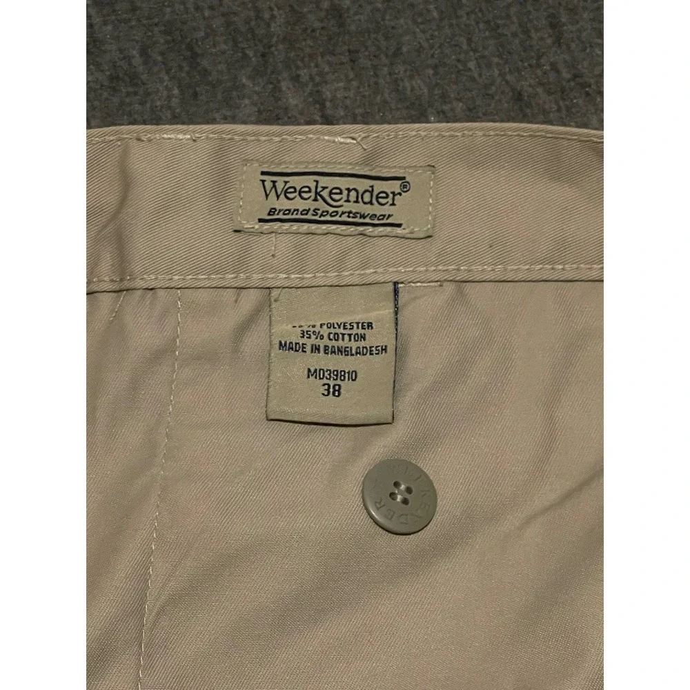 Weekender Brand Sportswear Men's Beige Cargo Shorts Size 38 Hiking, Fishing, EUC